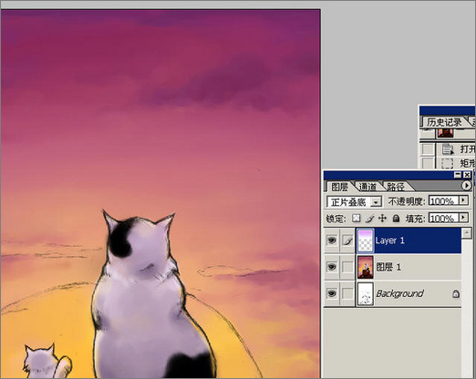 photoshop和painter手繪插畫《眺望》 photoshop和painter手繪插畫《眺望》