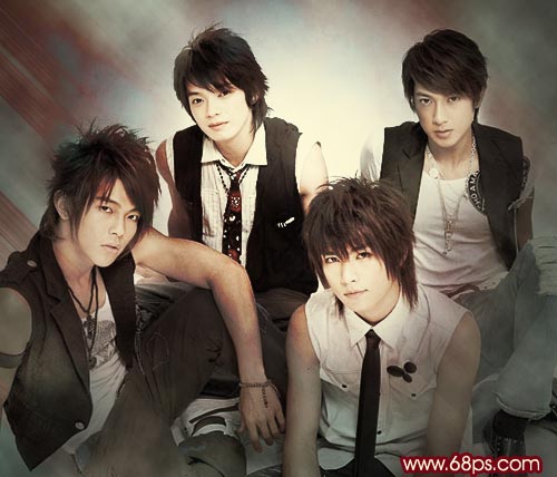 非主流ps教程:帥哥酷酷非主流照片