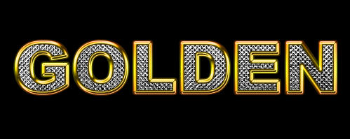 photoshop教程:制作鑲金鉆石文字效果