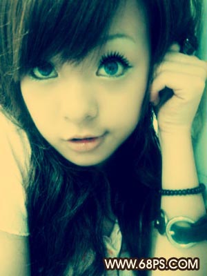 ps歷史快照來給mm化妝,非主流效果制作_網頁設計webjx.com