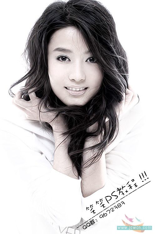 ps修圖:美女照片的磨皮和銳化