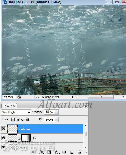 ps輕松制作魅力無限的水底場景
