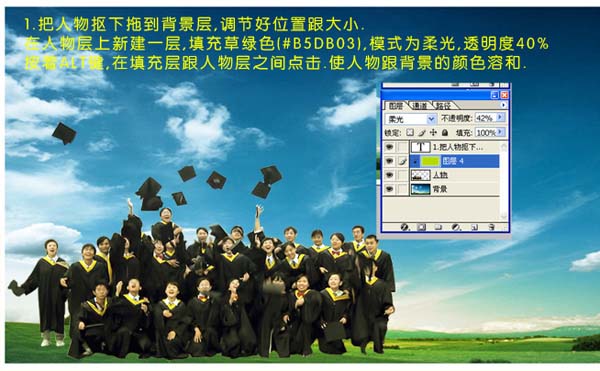 ps照片處理教程:我們畢業了!
