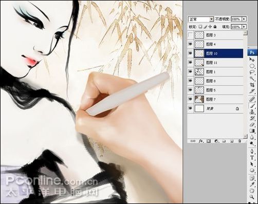 photoshop cs3 打造水墨風(fēng)格美女 photoshop cs3 打造水墨風(fēng)格美女