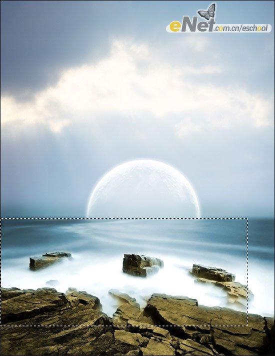 photoshop照片合成:夢幻海岸之光(4)