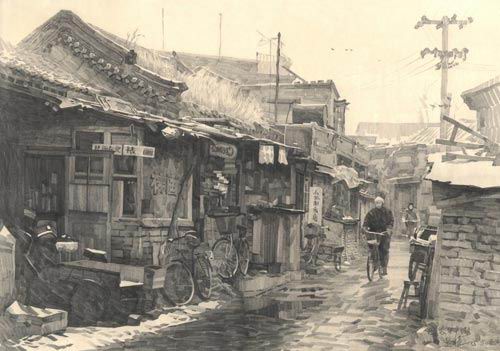 留住胡同—精彩photoshop鉛筆畫欣賞_網(wǎng)頁設(shè)計www.webjx.com轉(zhuǎn)載