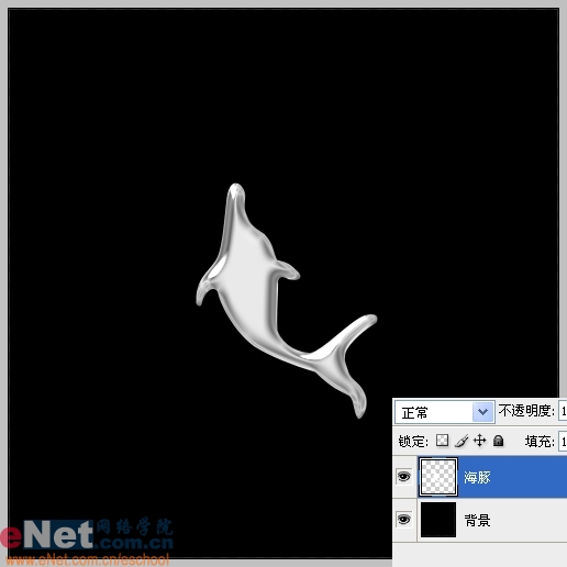 photoshop實例教程:海豚頂珠寶石耳墜