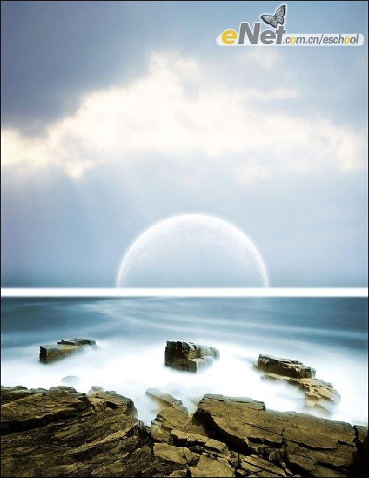 photoshop照片合成:夢幻海岸之光(4)