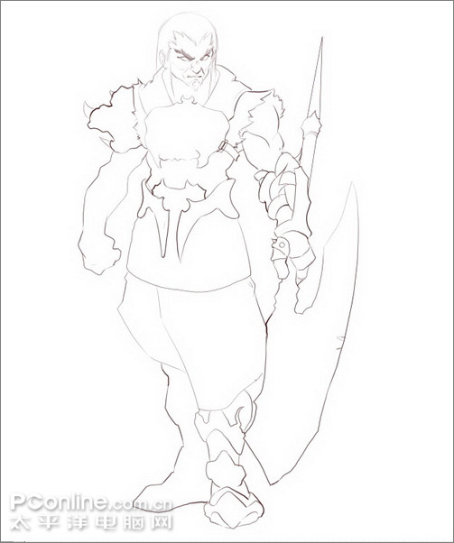 photoshop繪制網絡游戲男戰士 photoshop繪制網絡游戲男戰士