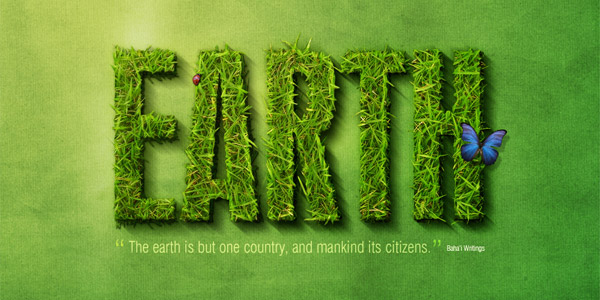 3d grass text effect