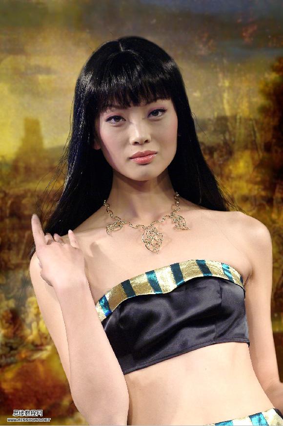 photoshop扣圖教程:扣出黑背景美女頭發