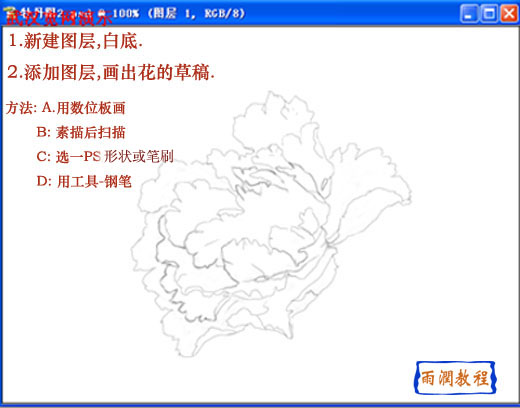 photosho鼠繪教程:國(guó)色天香牡丹花