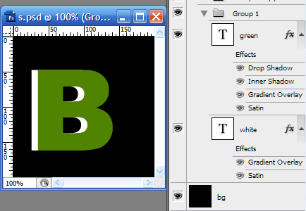 photoshop制作層疊的立體彩色文字