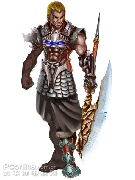 photoshop繪制網絡游戲男戰士 photoshop繪制網絡游戲男戰士