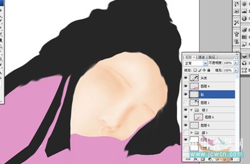 photoshop鼠繪漂亮的人物桃花淚