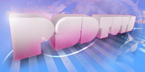 soft 3d text effect