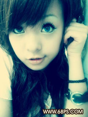 ps歷史快照來給mm化妝,非主流效果制作_網頁設計webjx.com