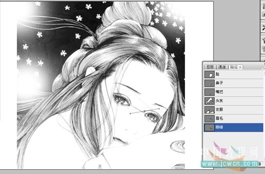 photoshop鼠繪漂亮的人物桃花淚