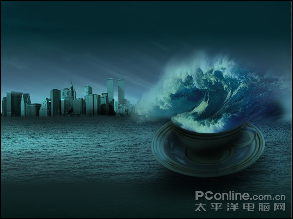 photoshop照片合成:驚濤駭浪在哪會有?