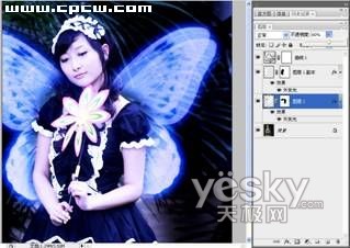 photoshop營造夢幻效果_神秘園中的精靈_網頁設計webjx.com整理轉載