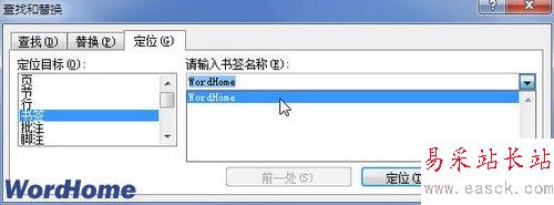 定位選項卡