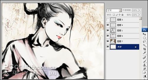 photoshop cs3 打造水墨風(fēng)格美女 photoshop cs3 打造水墨風(fēng)格美女