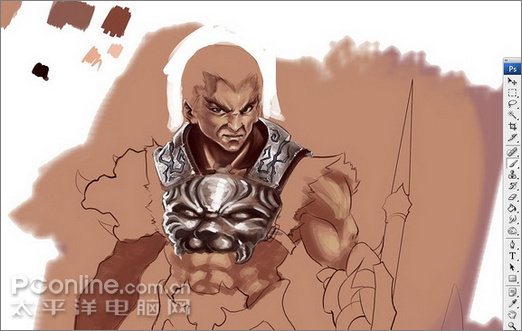 photoshop繪制網絡游戲男戰士 photoshop繪制網絡游戲男戰士