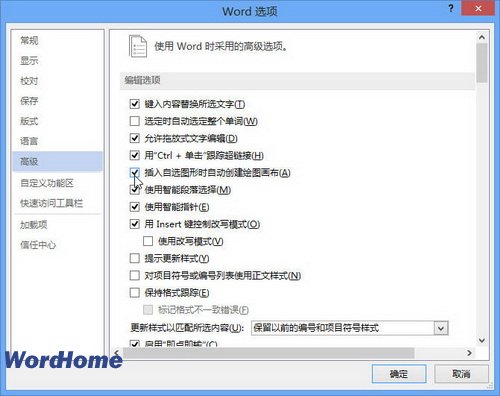 word2013插入自選圖形時(shí)自動(dòng)創(chuàng)建繪圖畫布