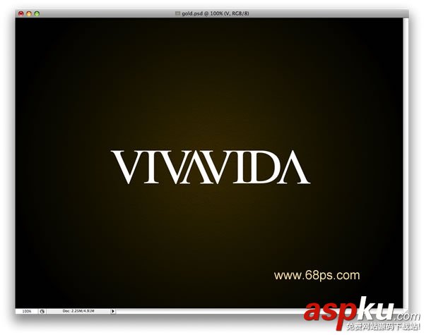 PS,圖層樣式,金屬質感特效字