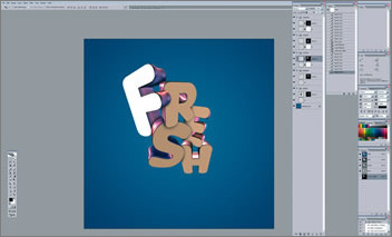 photoshop扭曲變換制作時尚3d特效字 photoshop扭曲變換制作時尚3d特效字