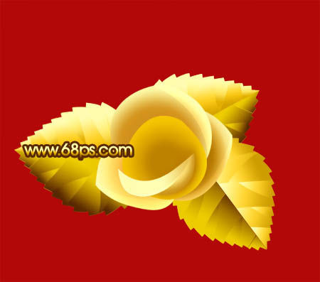 photoshop精細繪制金色質感玫瑰花