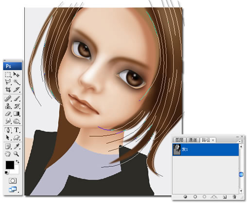用photoshop鼠繪頭發詳細過程