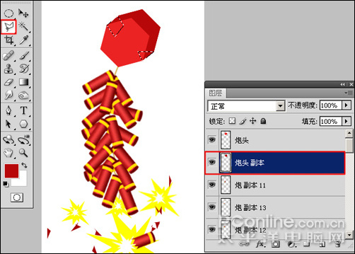 恭賀牛年 photoshp cs4繪制迎春炮竹 恭賀牛年 photoshp cs4繪制迎春炮竹