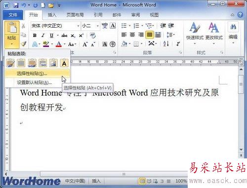 在Word2010中以粘貼鏈接形式鏈接文件 三聯