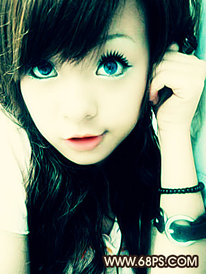 ps歷史快照來給mm化妝,非主流效果制作_網頁設計webjx.com