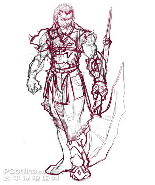 photoshop繪制網絡游戲男戰士 photoshop繪制網絡游戲男戰士