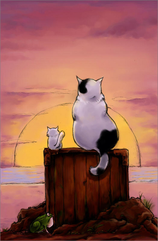 photoshop和painter手繪插畫《眺望》 photoshop和painter手繪插畫《眺望》