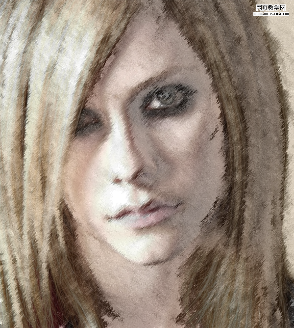 photoshop快速制作美女鉛筆素描特效_網(wǎng)頁設(shè)計