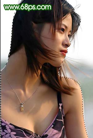 photoshop教程:美白和修復(fù)mm頭發(fā)