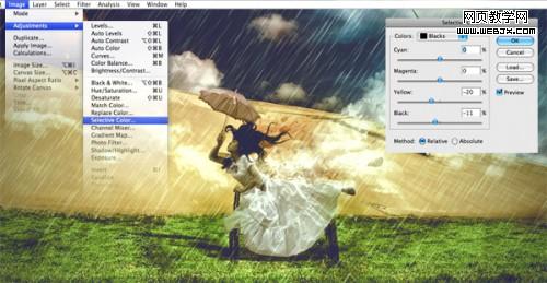 photoshop照片合成教程:暗調插畫效果_網頁設計