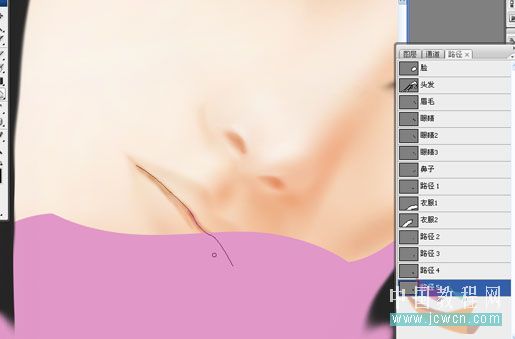 photoshop鼠繪漂亮的人物桃花淚