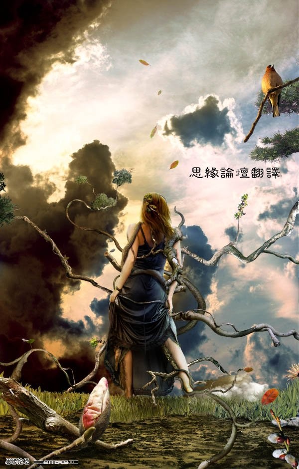 photoshop照片合成:樹妖纏身的女孩_webjx.com