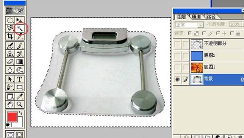 透明玻璃的摳圖方法