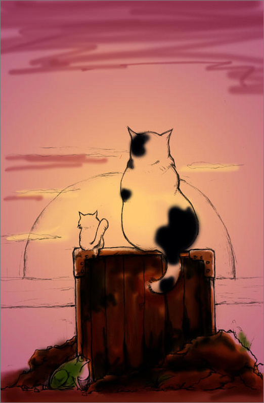 photoshop和painter手繪插畫《眺望》 photoshop和painter手繪插畫《眺望》