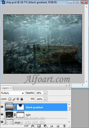 ps輕松制作魅力無限的水底場景
