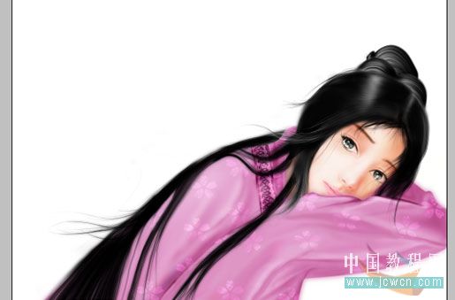 photoshop鼠繪漂亮的人物桃花淚