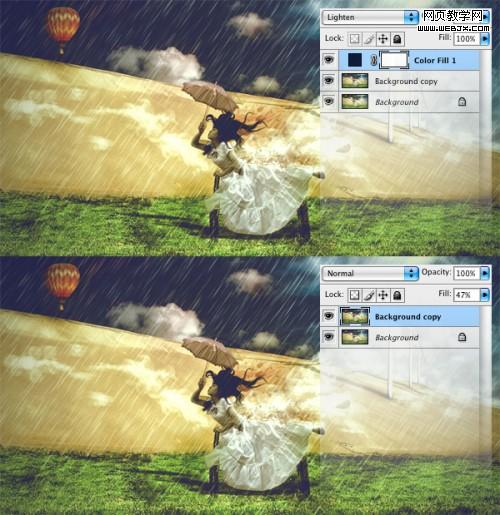 photoshop照片合成教程:暗調插畫效果_網頁設計
