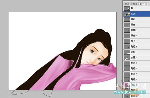 photoshop鼠繪漂亮的人物桃花淚