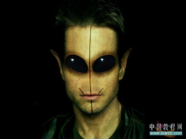 photoshop合成教程:恐怖的外星人