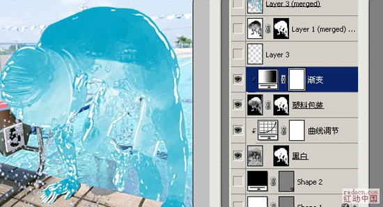 利用photoshop巧妙將人物改成“水人”